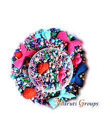Assorted Mermaid Sprinkles - 100g - Sea Theme / Sea Shell  / Pearl Balls - Colours: Blue , Pink, Blue And Orange