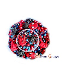 Assorted Spider-man Sprinkles - 100g - Spider / Pearl Balls - Colours: Blue , Red, Black and Light Blue