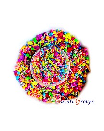 Assorted Neon Sprinkles - 100g - Pearl Balls - Colours: Light Green, Yellow , silver, blue, Purple and Orange 