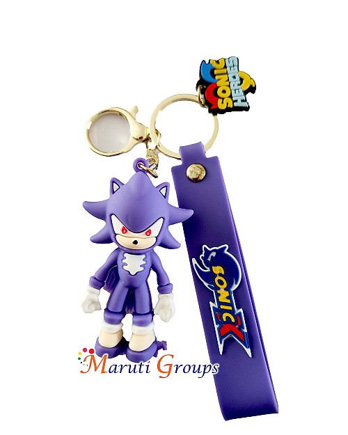 Sonic The Hedgehog Keyring - 3D Keyring (Purple, Design 1)