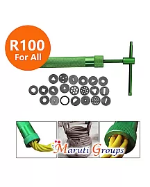 Metal Clay Baking Fondant Extruder -20 Steel Pattens