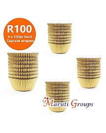 100 Pieces Foil Cupcake Liners Baking Cups Muffin Tins Treat Cups Foil Metallic Cupcake Liners for Weddings,Birthdays,Baby Showers - Gold Size : 10cm