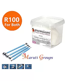 4pcs Dotting Tool Fondant Modeling Tools Set Gum Paste For Cake Decorating - White Fondant