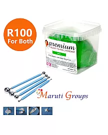 4pcs Dotting Tool Fondant Modeling Tools Set Gum Paste For Cake Decorating - Green Fondant