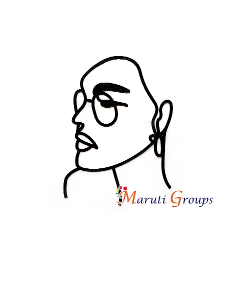 Face Abstract Cake Topper – U Line Art Acrylic Topper ( Glasses )