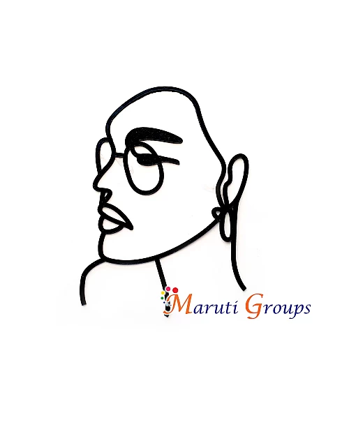 Face Abstract Cake Topper – U Line Art Acrylic Topper ( Glasses )