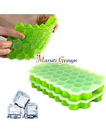 Hexagon Silicone Ice Cube Tray with Stackable Lid – Freezer Mold