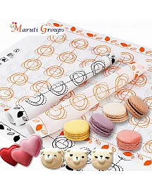 Macaron Silicone Baking Mat Non-Stick Cookie Pad Fondant Bakeware Oven Home for Cakes Pastry Tools Rolling Dough Mats Size : 40cm x 30cm