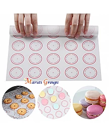 Non-Stick Heat Resistance Silicone Baking Mat Sheet Rolling Dough Mat Oven Bakeware Tray Liner Pad For Macaron Cake Cookie / Macaron Mat Size : 27.5cm x 27.5cm