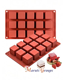3D Square Mousse Cake Baking Silicone Mould - Cube (Small Size)