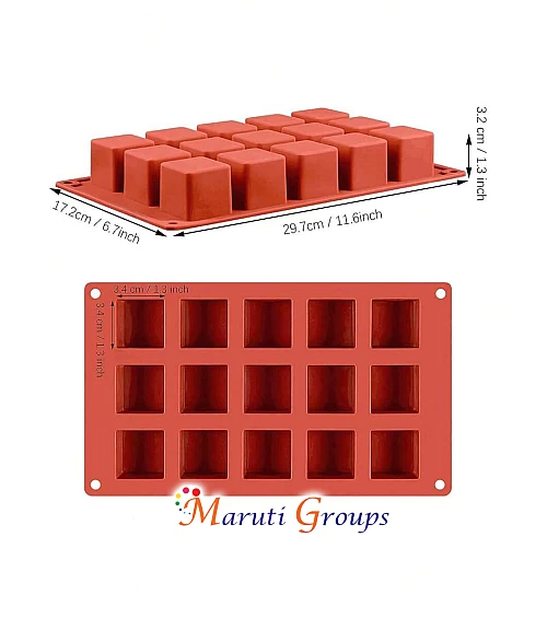 3D Square Mousse Cake Baking Silicone Mould - Cube (Small Size)