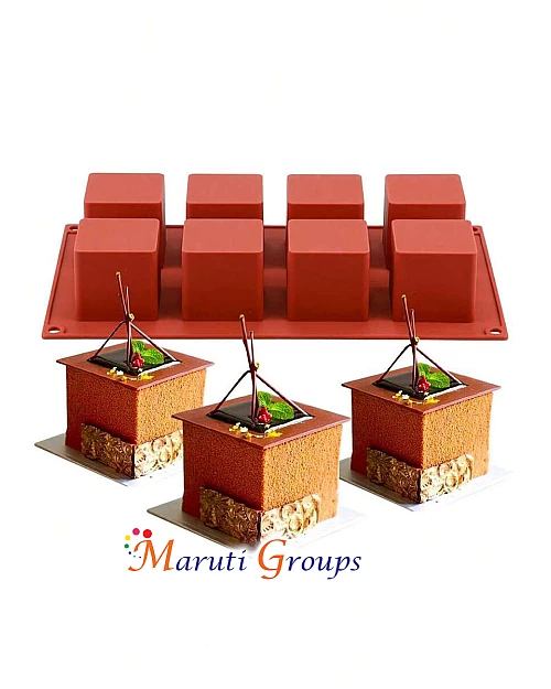 3D Square Mousse Cake Baking Silicone Mould