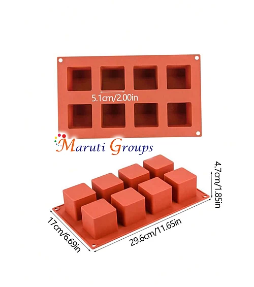 3D Square Mousse Cake Baking Silicone Mould