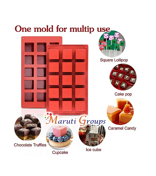 3D Square Mousse Cake Baking Silicone Mould - Cube (Small Size)