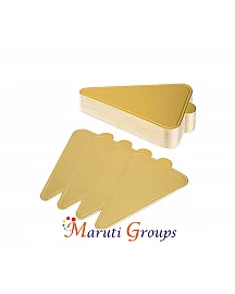 100pc Mousse Board - Triangle Gold / Cheese Cake Boards