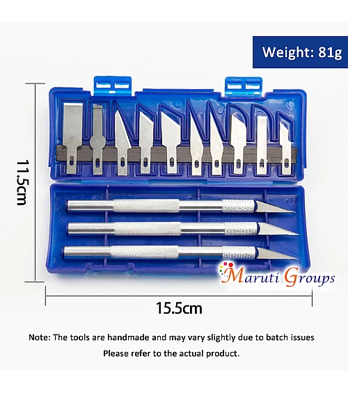 13-Piece Aluminum Alloy Craft Knife Tool Set with Box