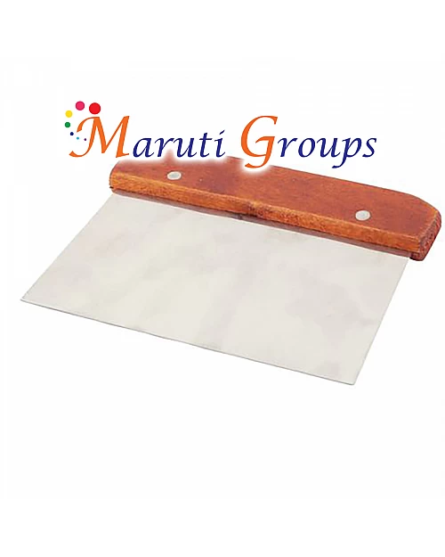 Cake Scraper Stainless Steel Wooden Handle