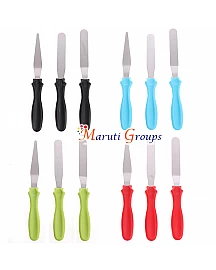 3pc Cake Spatulas Set Stainless Steel Cake Butter Spatula Baking Tool - Cake Decorating