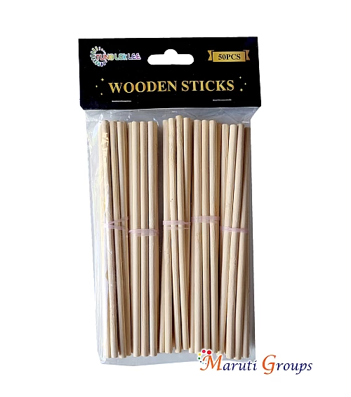 50pc Wooden Dowels Rod for Cake & Cookie Decorating - 15cm