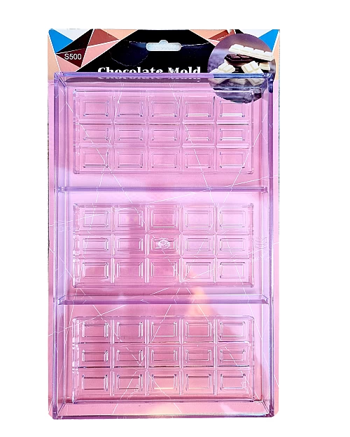 Polycarbonate Mould Slab -1 Chocolate Slab Chocolate Moulds - Bakeware - Cake Decorating - 3 Bar