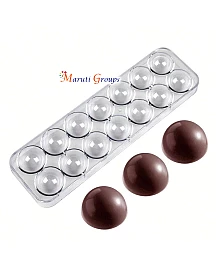 Polycarbonate Semi-Sphere / Round Chocolate Mould - 14 Cavity - Bakeware - Cake Decorating