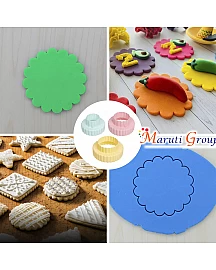 Flowerly Round Dough Cutter / Suger Paste Dough Crust Shapes Cutter Pie Pastry Fondant Stamp Baking Mold Cake Decoration Tools