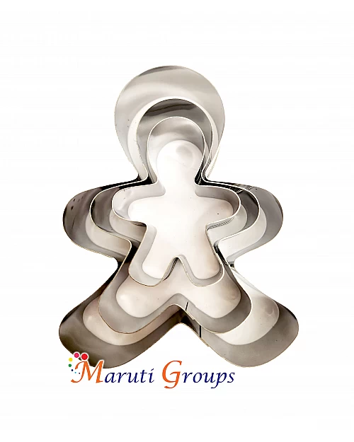 2pc Gingerbread Men Cookie Cutter - Stainless Steel