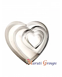 5pc Heart Cookie Cutter - Stainless Steel