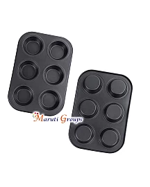 6-Cavity Cupcake Baking Tray Size: 27cm x 18.3cm
