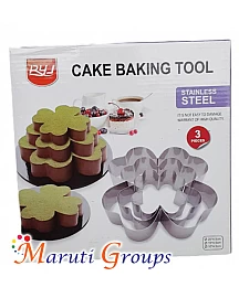 3pc Flower cake pan set. (cookie cutter) 10cm,15cm,20cm for Cake Decorating - Baking tool