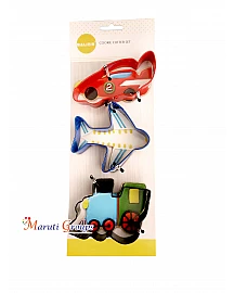 3pc Transportation (Car, Plane and Train) Cookie Cutter Set / Steel Cutter