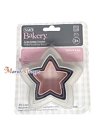 3pc Star Cookie Cutter Set – Plastic (L, M, S Sizes)