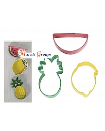 3pc Watermelon Lemon Pineapple Cookie Cutter Set / Steel Cutter