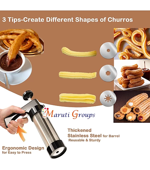 Churro Maker Machine & Biscuit Gun - Manual Dough Press
