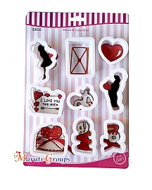 Valentines Love Heart Cookie Cutter - 9pc Assorted Variety