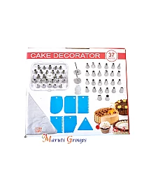 37pc Cake Decorator Set - Piping Bag, Nozzles & Cake Scraper | Baking Tools