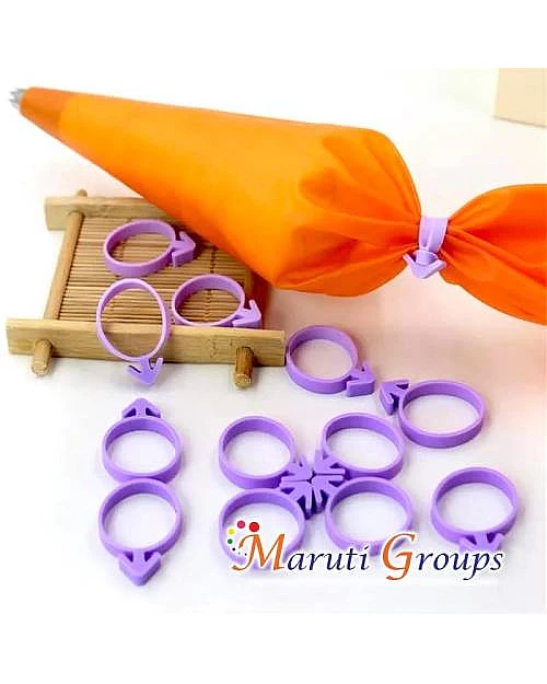 5pc Icing Bag Ties - Secure Piping Bag Clips for Cake Decorating