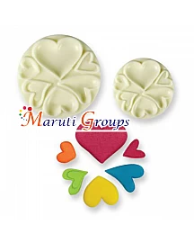 Heart Shapes Pop It Cutter Mould Set - Fondant & Cake Decorating Tool