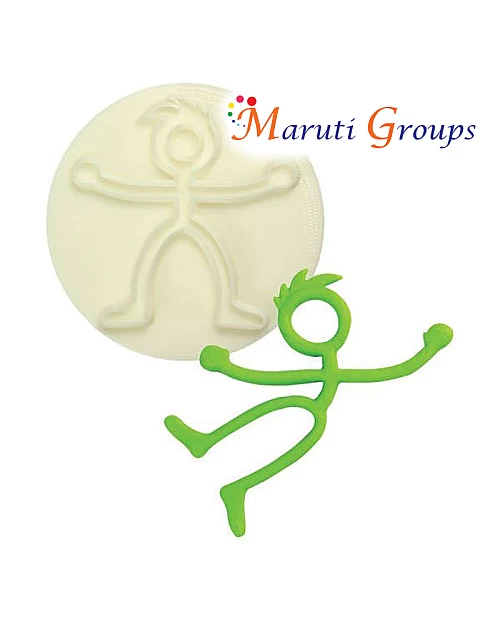 Stick Figure Pop It Cutter - Cake Decorating Mold Set (2pcs)