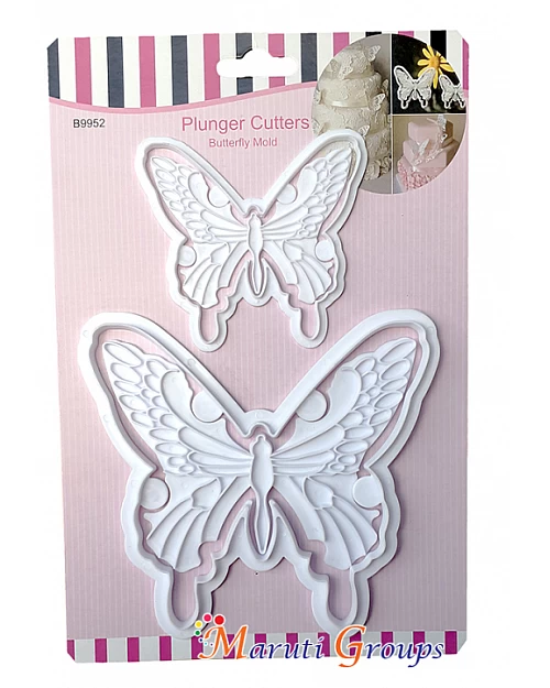 Butterfly Cutter - 2pcs Plastic Fondant Butterfly Cookie Cutter Cake Decorating Tools