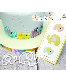 Elephant Cookie Cutter Set - Large and Small Elephant Cake Decoration for Fondant and Gum Paste