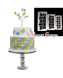 Puzzle Geometric Cutters Set of 3 for Cake Decorating
