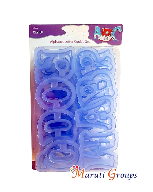 Alphabet Cookie Cutter Set - Approx Size: 5.2cm x 6cm