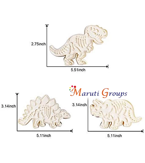 1 PC Dinosaur Triceratops Cookie Cutter – Food Grade Plastic