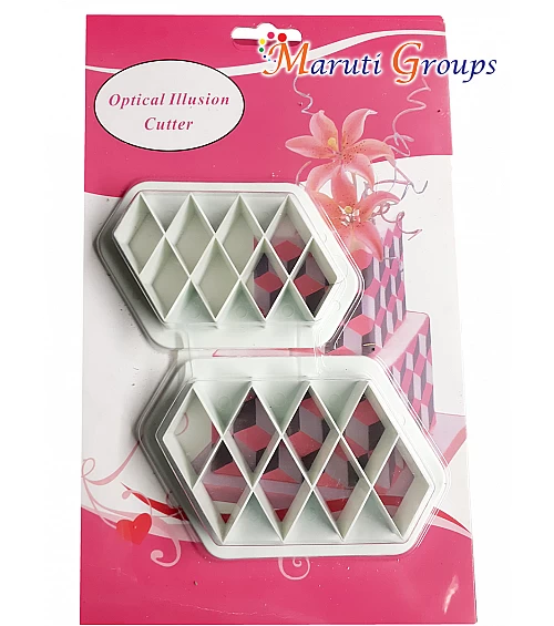 Diamond Optical Illusion Cutter - Geometric Multi-Cutter Set (2pcs)