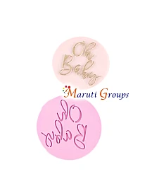 Oh Baby Cake Stamp – Round Fondant Embosser Cookie Stamp (8cm) 