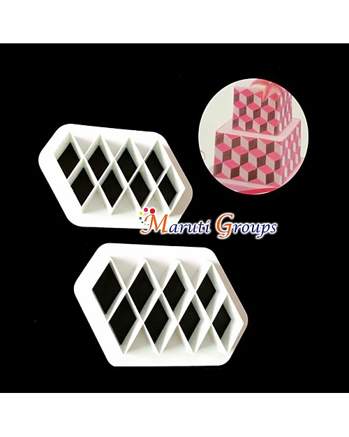 Diamond Optical Illusion Cutter - Geometric Multi-Cutter Set (2pcs)