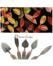 5Pcs Stainless Steel Chocolate Feather Leaf Knife Modeling Making Tools Chocolate Mousse Cake Decoration Tools Baking