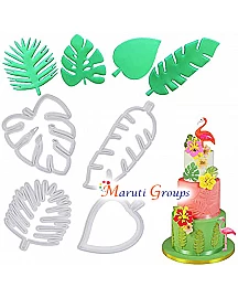 Beach Leaves Cookie Cutter Set / 4pcs Leaf Shaped Cookie Mold