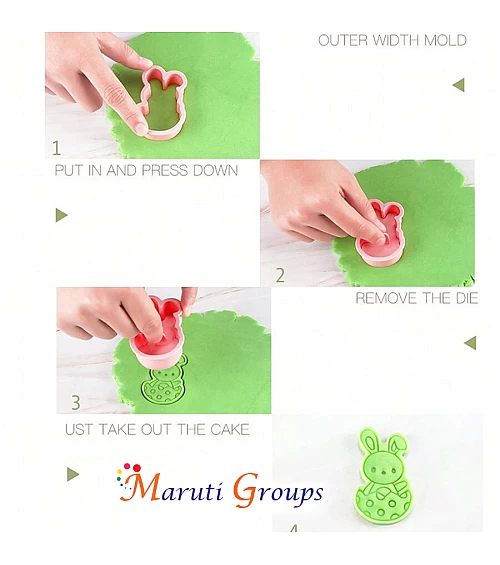 6pcs Easter Rabbit, Egg, Chick Cookie Cutter Set
